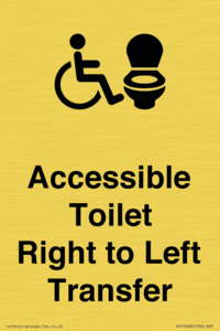 Accessible Toilet with Right to Left Transfer